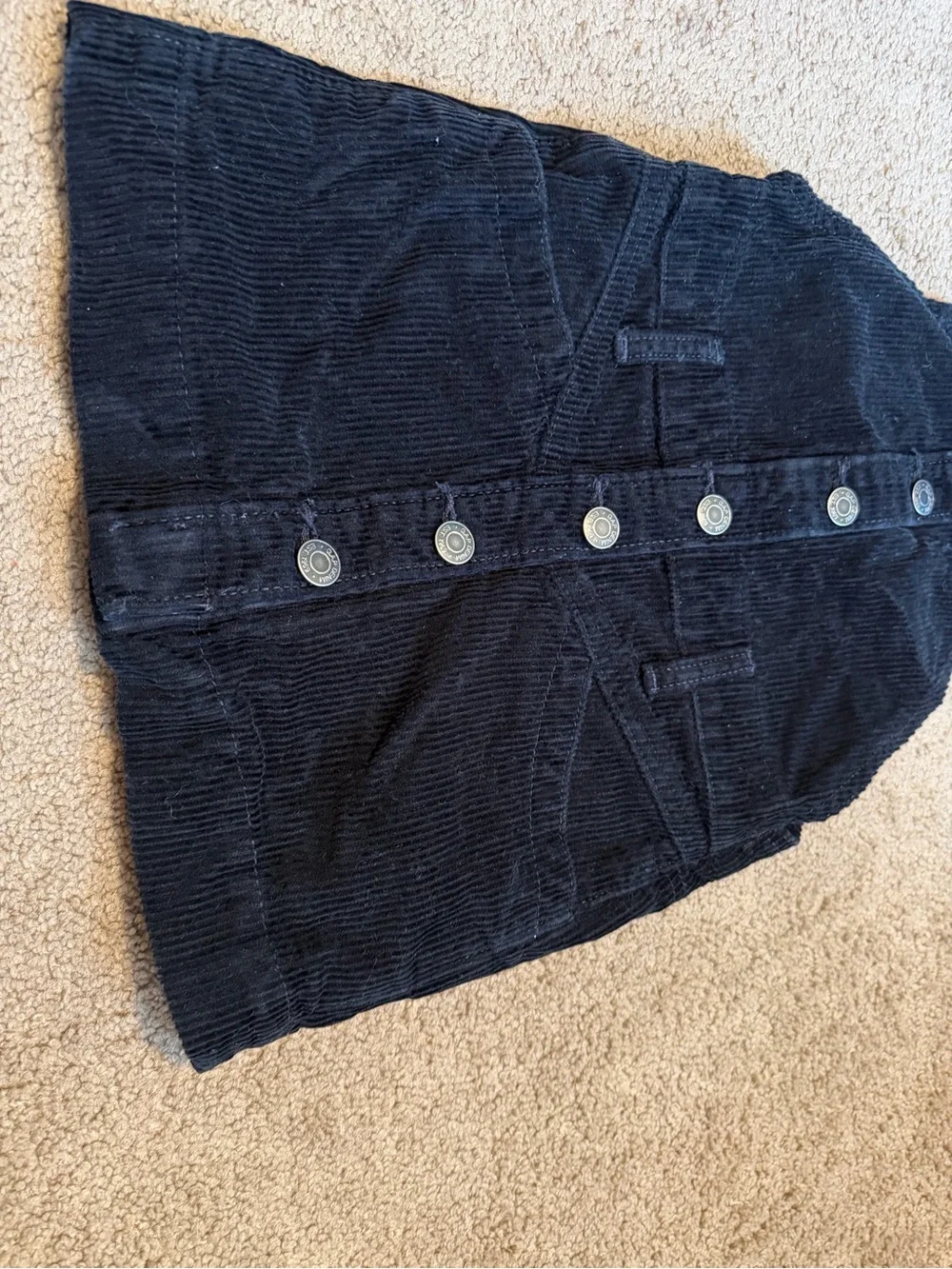 GAP Denim Black Corduroy Overall Dress Girls XS 4-5 Overalls Jumper